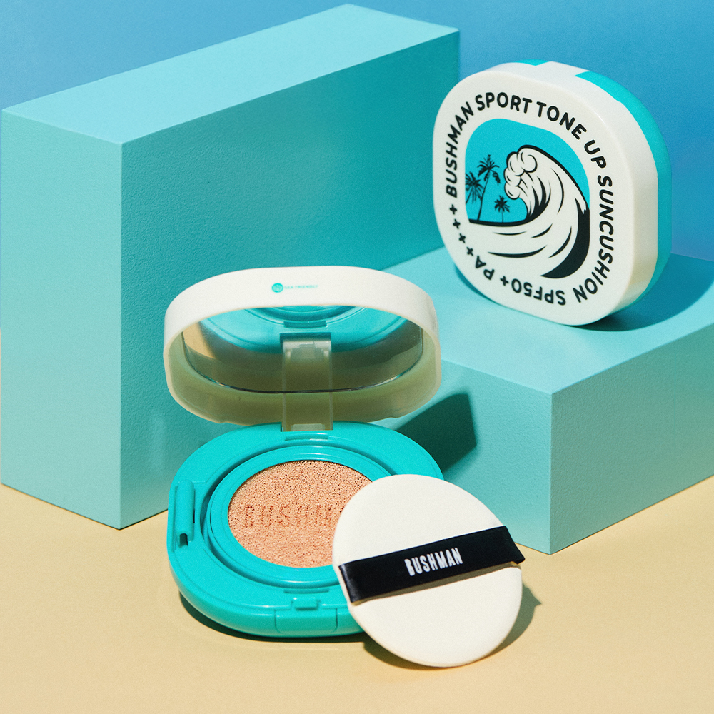 부쉬맨 씨프렌들리 브론즈 태닝오일 190ml SPF7, 스포츠 톤업 선쿠션 15g SPF50+ PA++++ - 상세 이미지 5