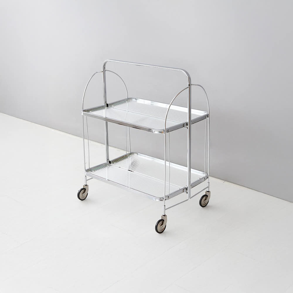 심플리 투명 접이식 트롤리 웨이브 스토퍼형 크롬 6394.9871