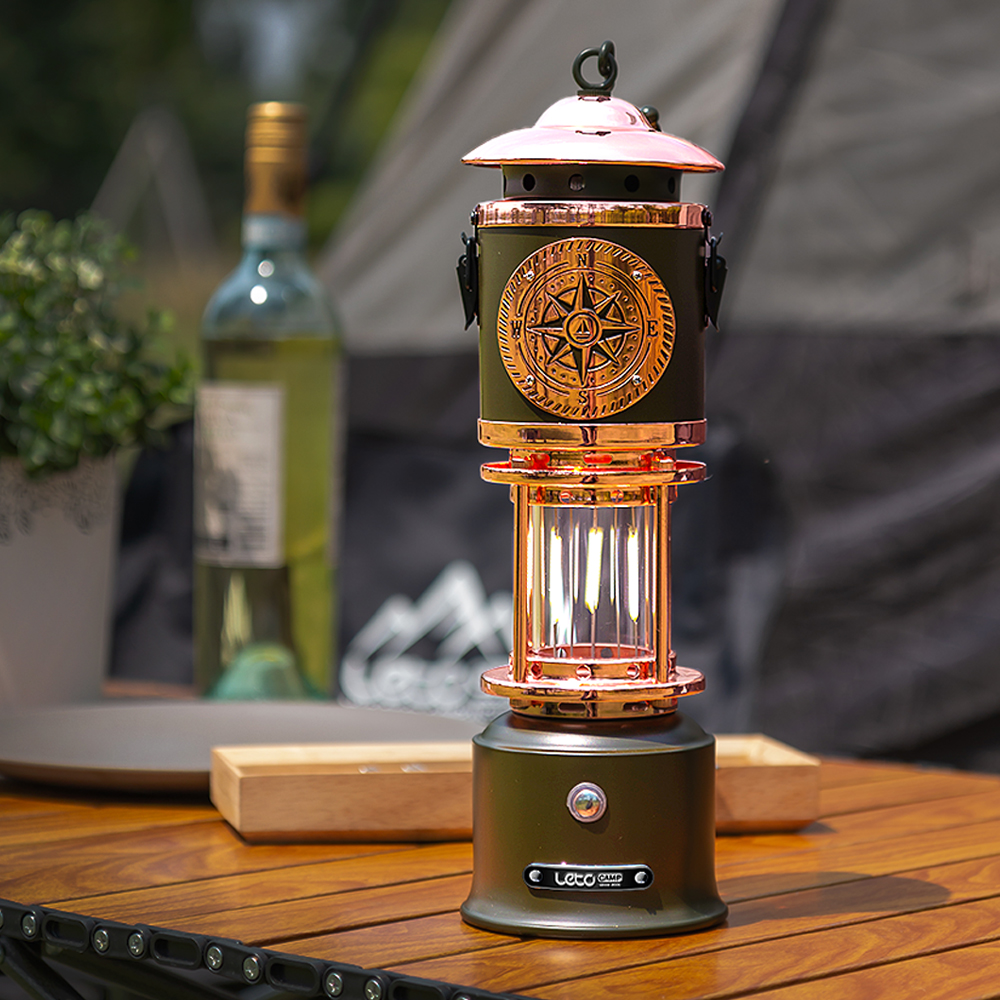 레토 캠핑랜턴 감성 황동 LED 광부랜턴 캠핑조명 LPL-MW11