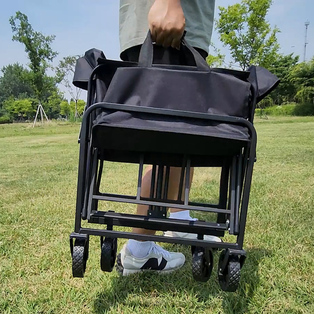 레토 접이식 캠핑웨건 카트 블랙 LCP-W01
