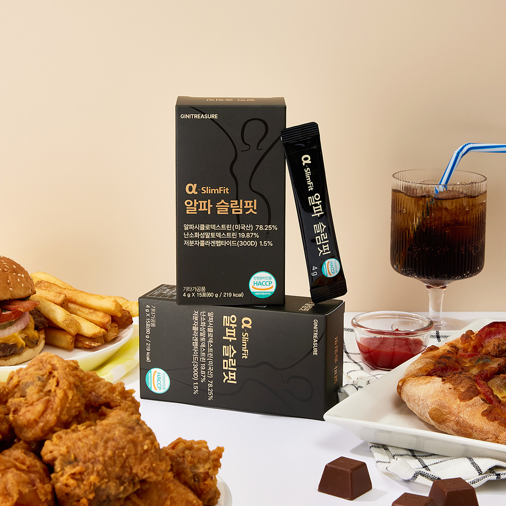 지니트레저 알파CD 3130mg 알파슬림핏 알파시클로덱스트린 제로파우더 15포, 3개