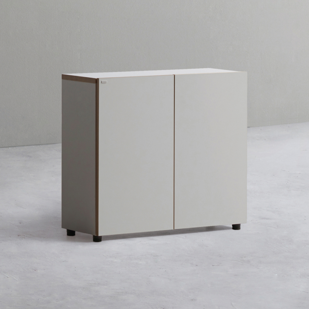 데스커 800폭 목제책장 수납형 800X311X723mm, 2단, 화이트 - 상품 이미지