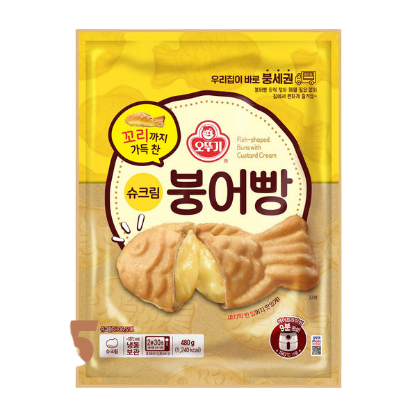 오뚜기 꼬리까지 가득 찬 슈크림붕어빵 480g x 5개 : 이머즈마켓