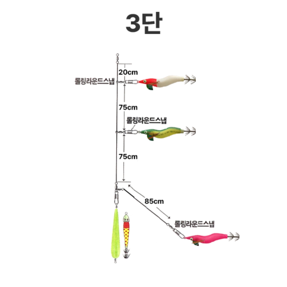 백경 한치 다단채비 거치용 오모리그 에스테르 2단 SG-223 - 상세 이미지 4