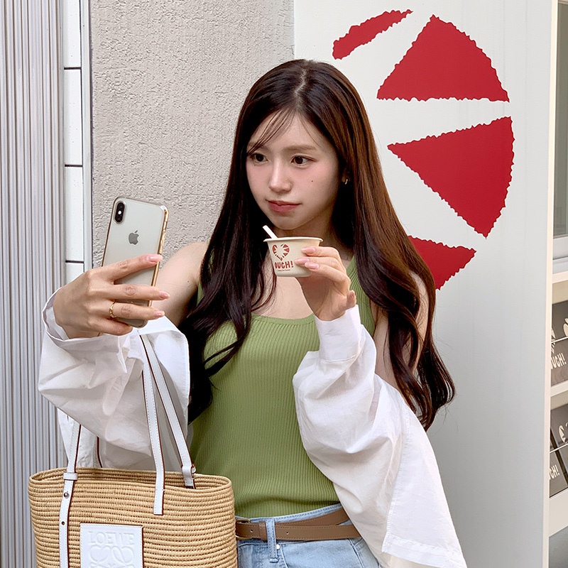 베이직 U넥 골지 슬리브리스 ts4539 이미지 3