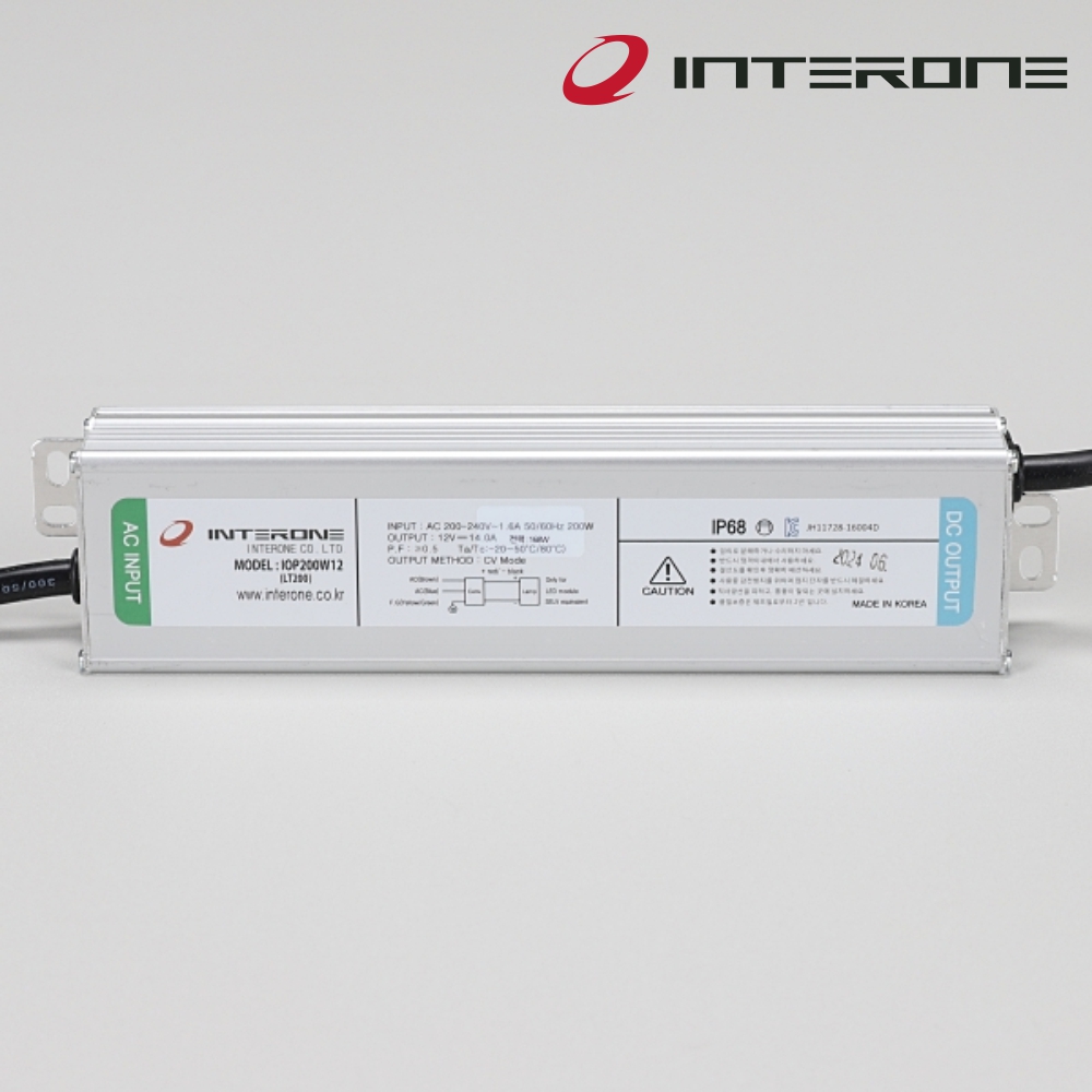 국산 LED 컨버터 SMPS DC12V 200W 방수 안정기 인터원 - 상품 이미지