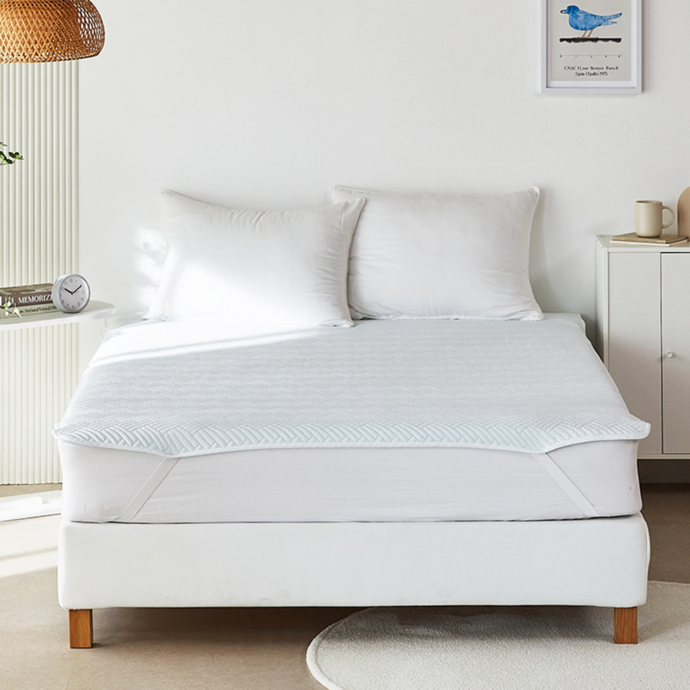 한일의료기 여름 냉감패드 매트리스 이불 침대패드 고정밴드 SS