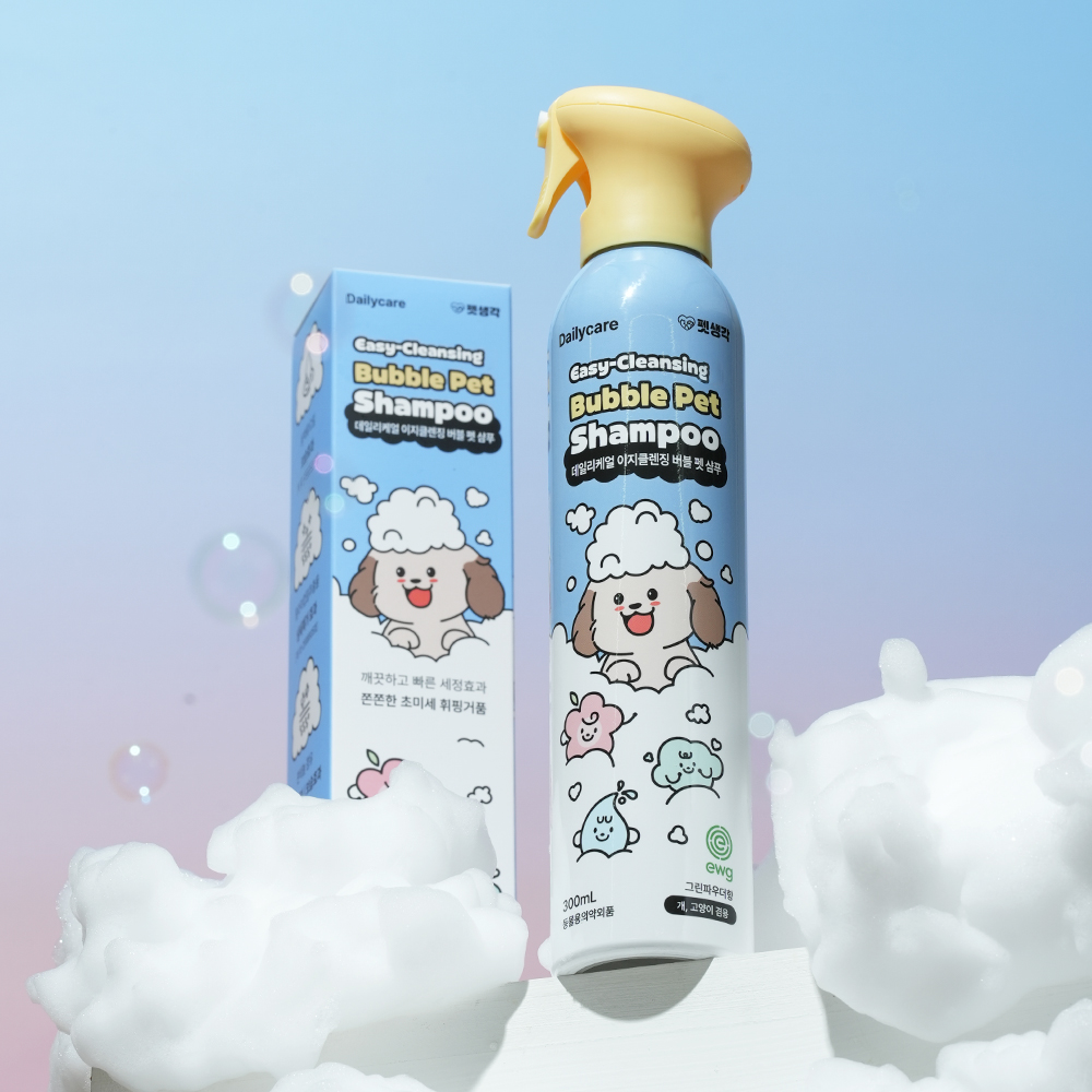 펫생각 클렌징 버블 펫 고양이 강아지 샴푸 천연 저자극 각질 비듬 세정제 300ml, 1개