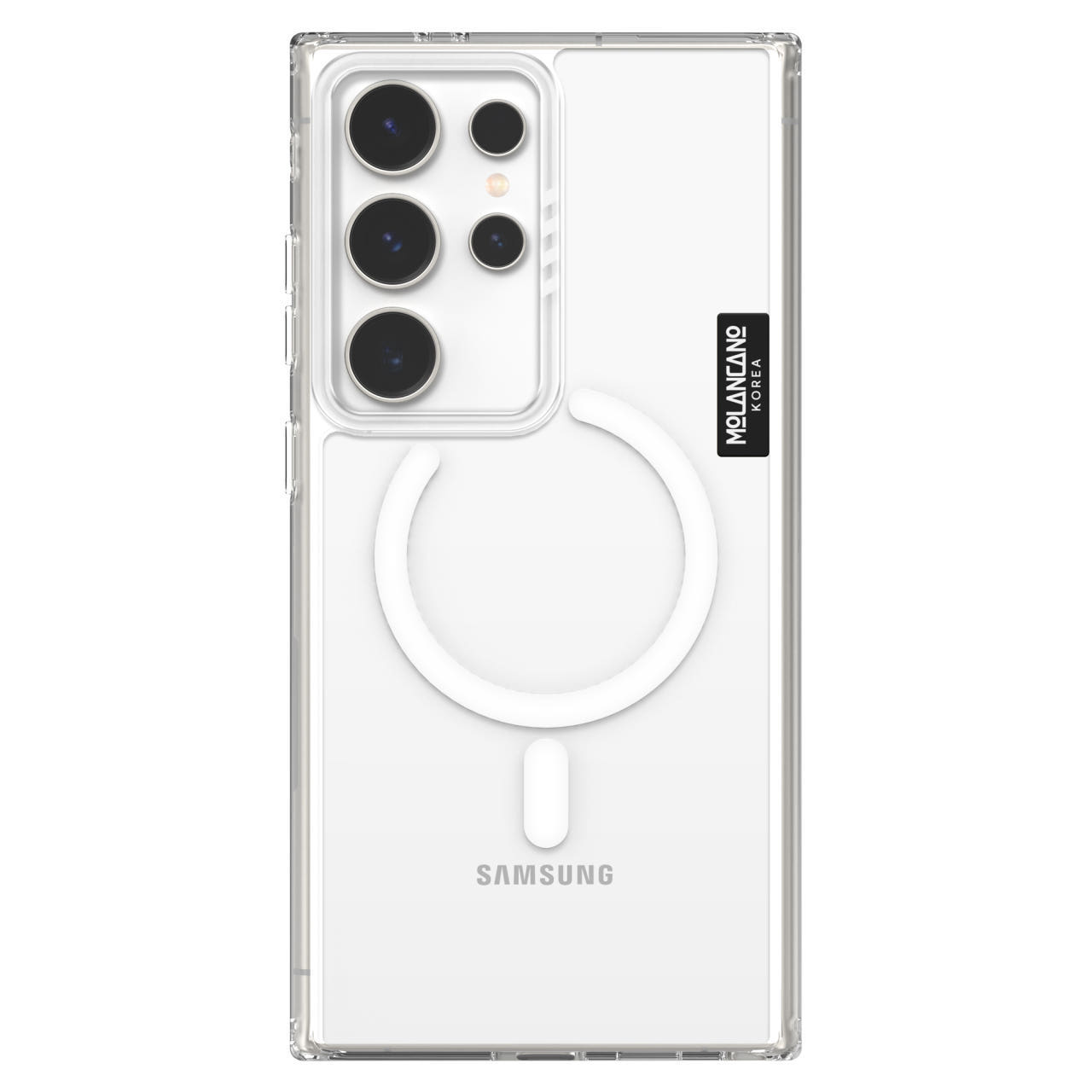 크리스탈 2배자력 맥세이프 방탄 범퍼 젤하드 클리어 케이스 투명, 갤럭시S24 플러스