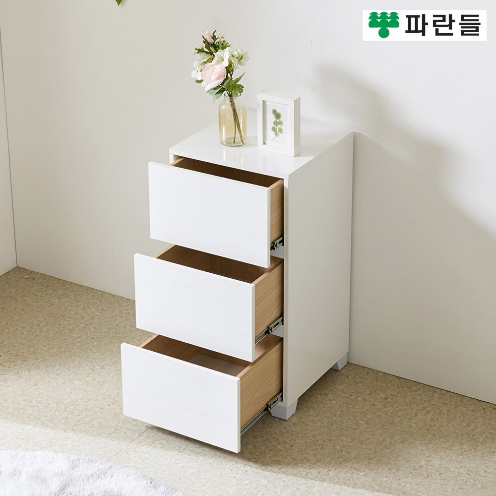 파란들가구 고광택 400 서랍장 3단서랍장 다용도수납장 - 상세 이미지 3