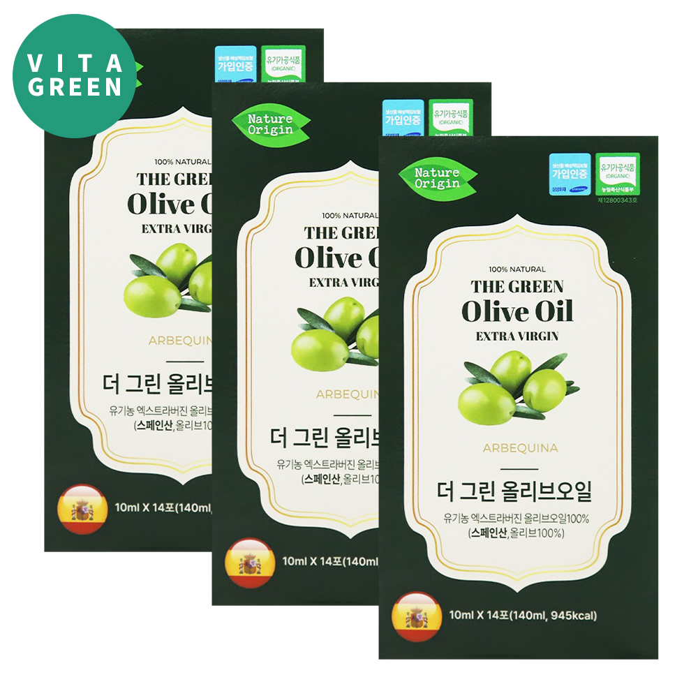 프리미엄 올리브 100% 유기농 엑스트라버진 올리브오일 스틱 스페인산 140ml, 3개 - 메인 이미지
