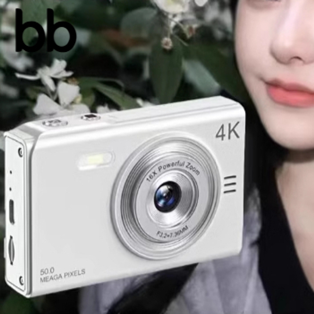미니 디지털 카메라 입문용 디카 빈티지 레트로 Y2K 밀키화이트 1개 - 상세 이미지 4