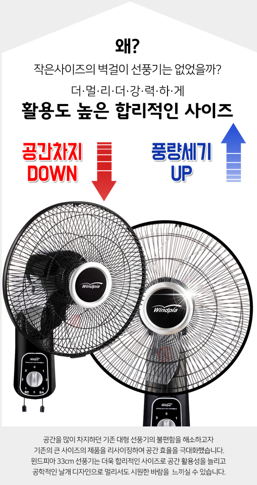소형 벽걸이 선풍기 블랙 작은 벽 선풍기 욕실 화장실 선풍기 판매처 상세 정보 이미지 4