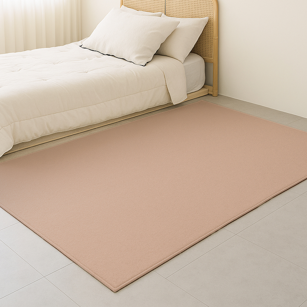 레토 단모 소프트 러그 사계절 거실 카페트 핑크베이지, 200x250cm