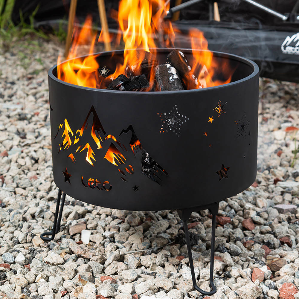 레토 감성 캠핑 화로대 불멍 접이식 화로 우드스토브 원통형 LCP-SB03