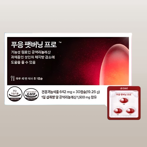 푸응 팻버닝 프로 푸웅 펫버닝 PRO 닥터블릿 30캡슐X4박스 - 상세 이미지 2