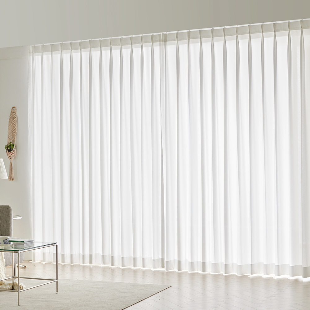 도톰쉬폰 속지커튼 나비주름+형상기억 가공 비침없는 차르르 속지커튼