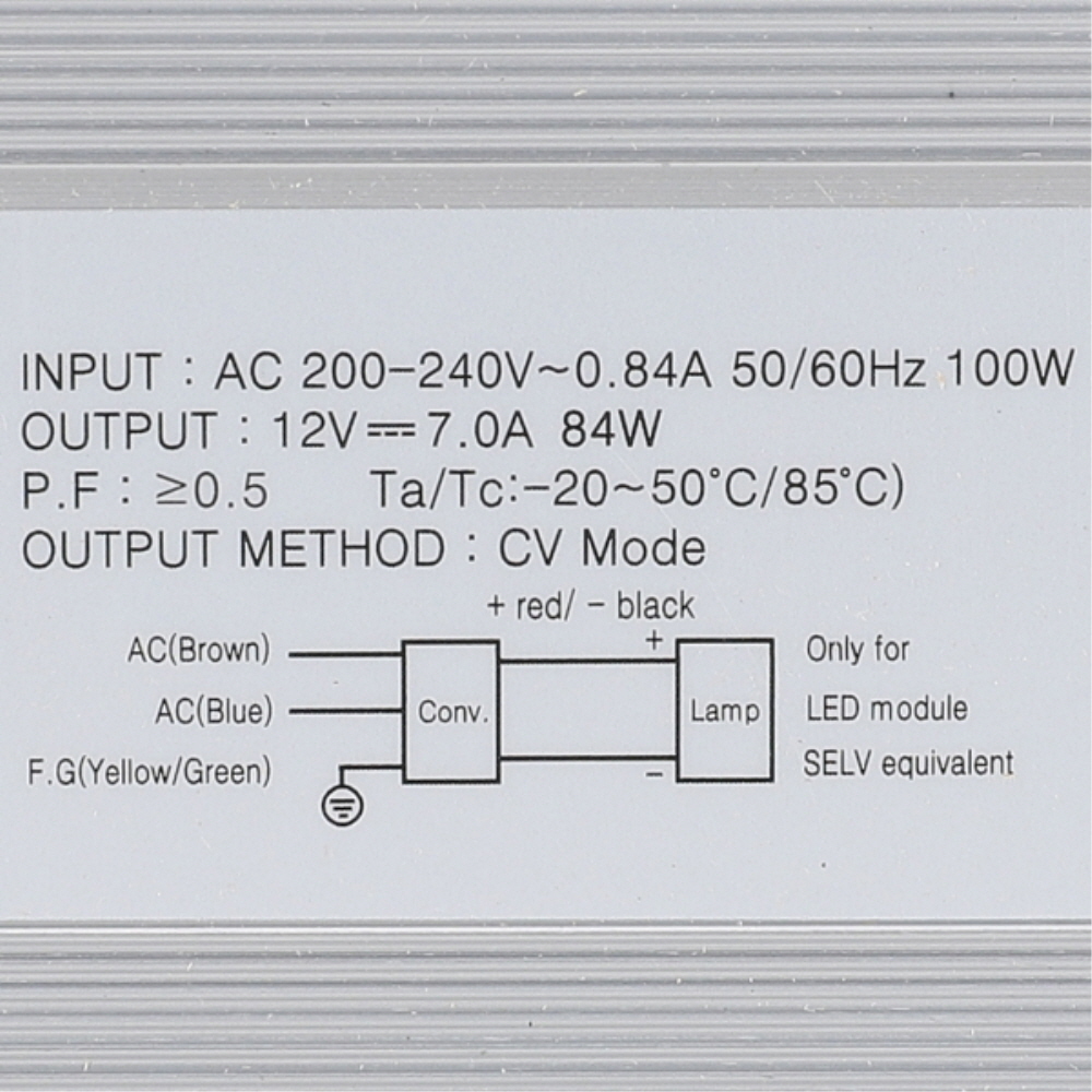 국산 LED 컨버터 SMPS DC12V 100W 방수 안정기 인터원 - 상세 이미지 4
