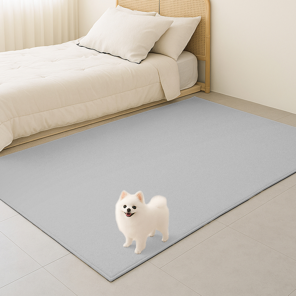 레토 강아지매트 단모 소프트 러그 그레이, 150x200cm