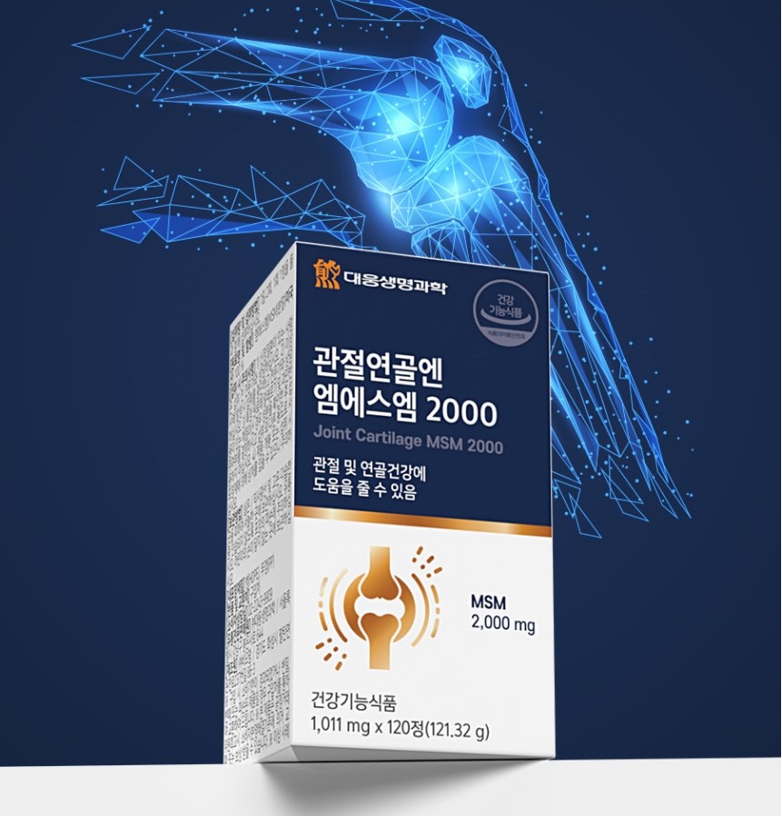 대웅 관절연골엔 엠에스엠 msn 관절 손가락 무릎 유황 튼튼 약2달 120정, 1개 - 상품 이미지