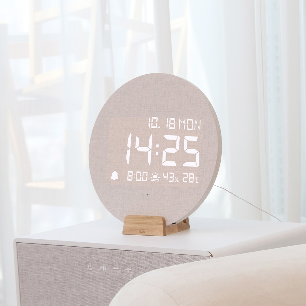 아이정 선라이즈 무드등 LED 벽시계(L) 알람 디지털 감성 인테리어 시계