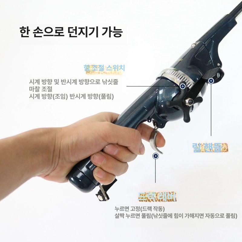 올라운드 접이식 미니 낚싯대 낚시대 휴대용 소형 경량 여행용 캠핑 미니낚시대 기본형 단대보호대 모자낚싯줄 - 상세 이미지 5