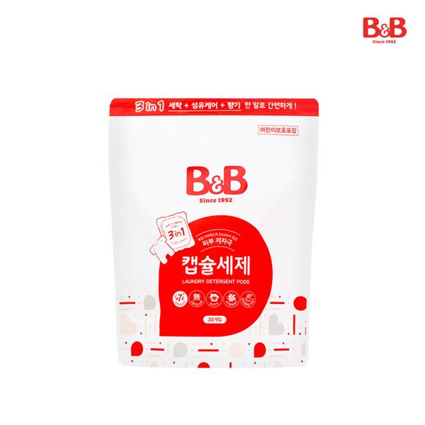 [비앤비]비앤비 캡슐세제 30개입 파우치 : 보리보리mall