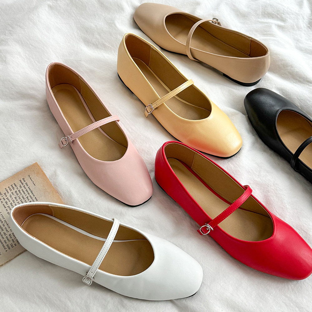 꼼지락 메리제인 발편한 빅사이즈 단화 플랫슈즈