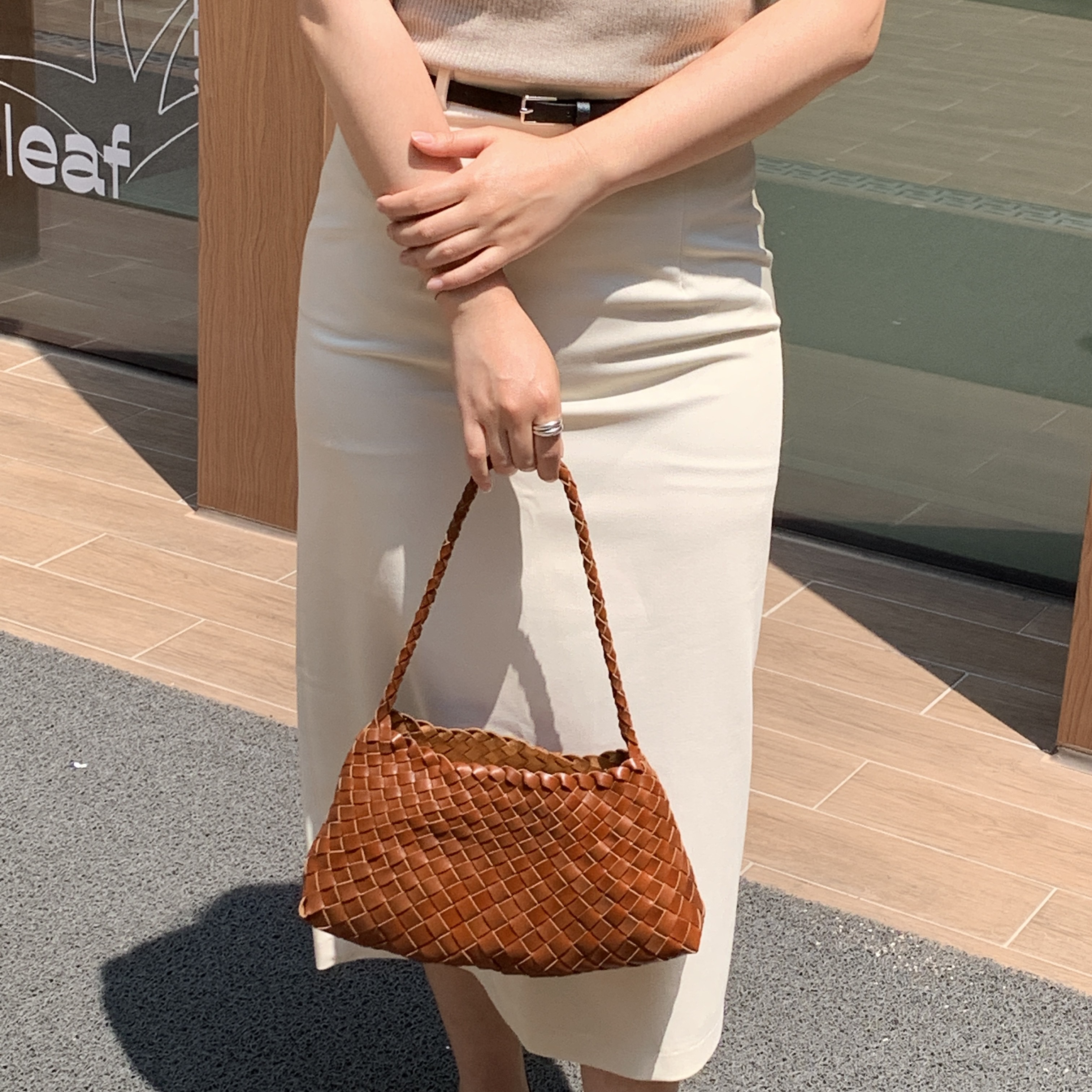 드래곤백 미니토트 소가죽라탄