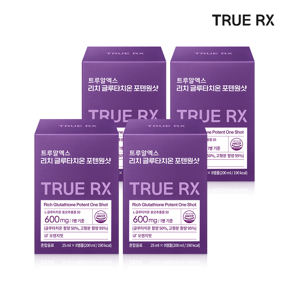 트루알엑스 고함량 마시는 리치 글루타치온 포텐원샷 액상 클리오 8개입, 4개 - 상품 이미지