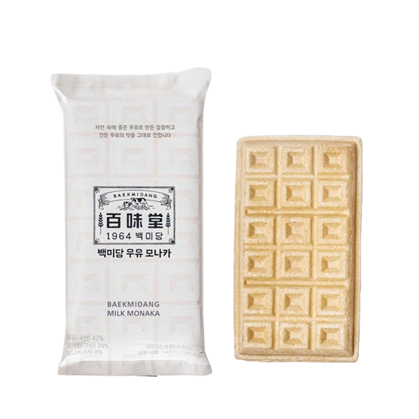 맛있는家 최신상 백미당 우유 모나카 12개 : 이머즈마켓