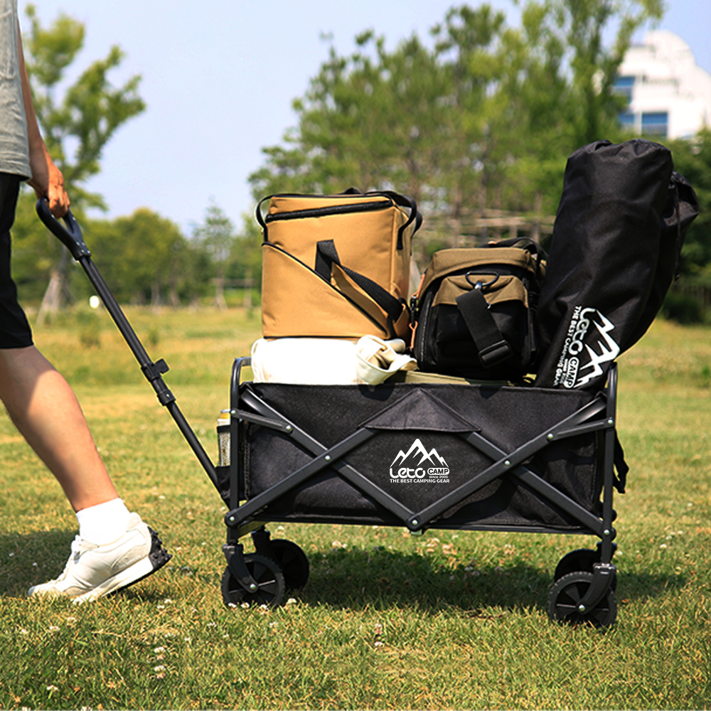 레토 접이식 캠핑웨건 카트 블랙 LCP-W01