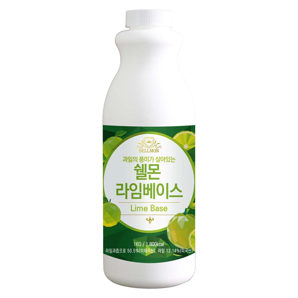 쉘몬 라임 모히또 음료베이스 1kg 에이드 스무디 - 상품 이미지