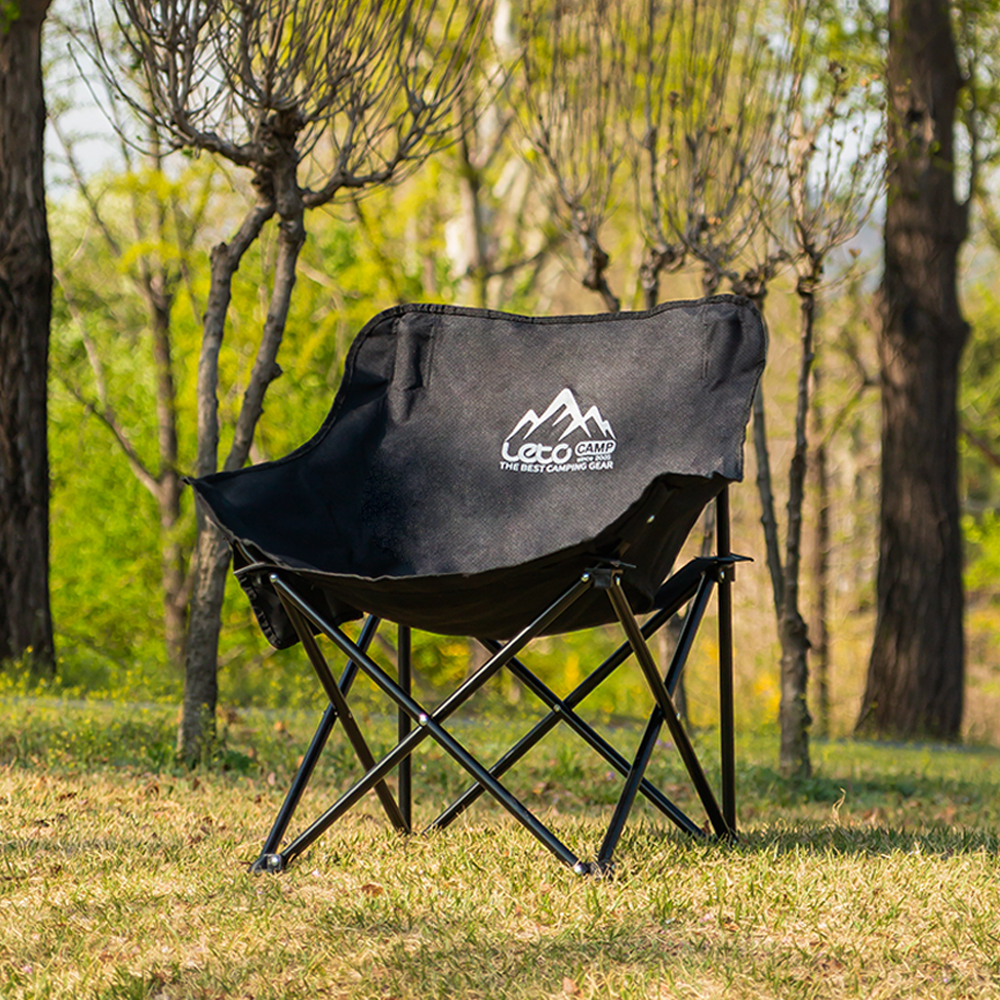 레토 경량 접이식 캠핑의자 넓은 와이드형 컴포트 체어 LCP-CL04, 카키, 1개