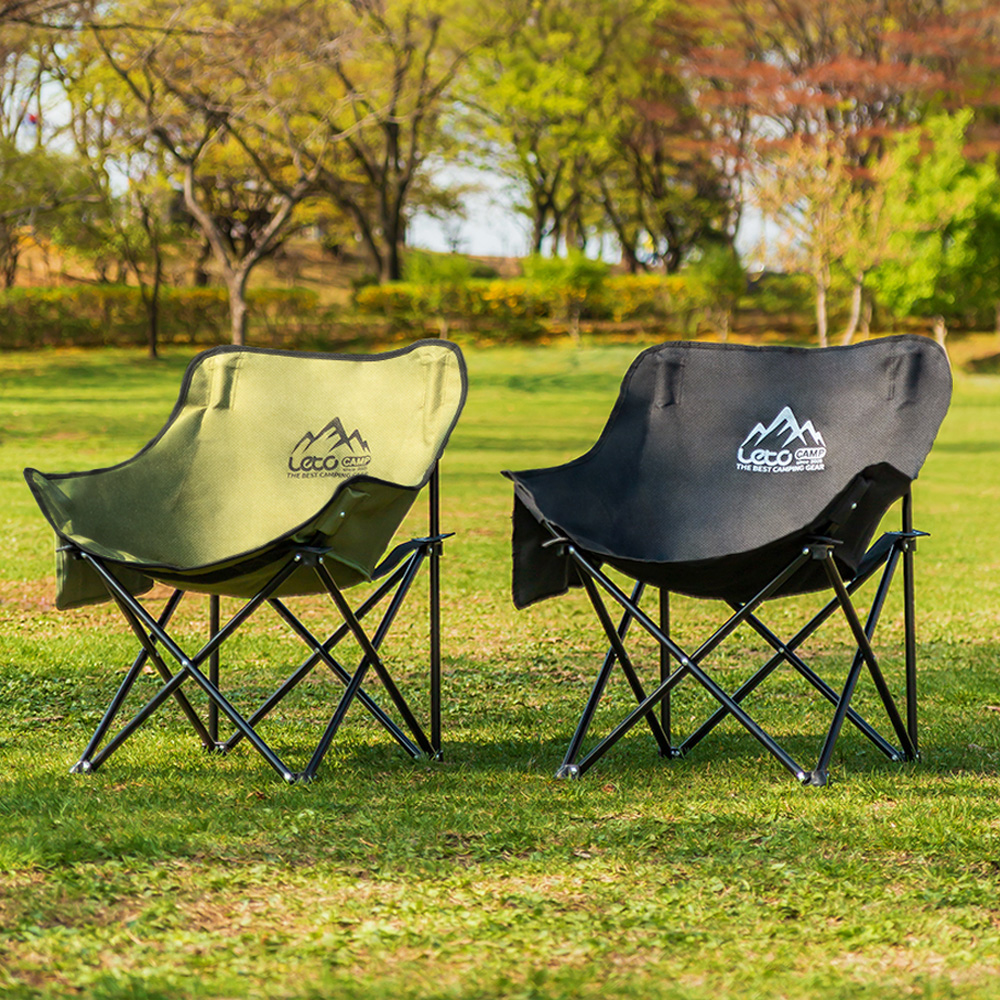 레토 경량 접이식 캠핑의자 넓은 와이드형 컴포트 체어 LCP-CL04, 카키, 1개