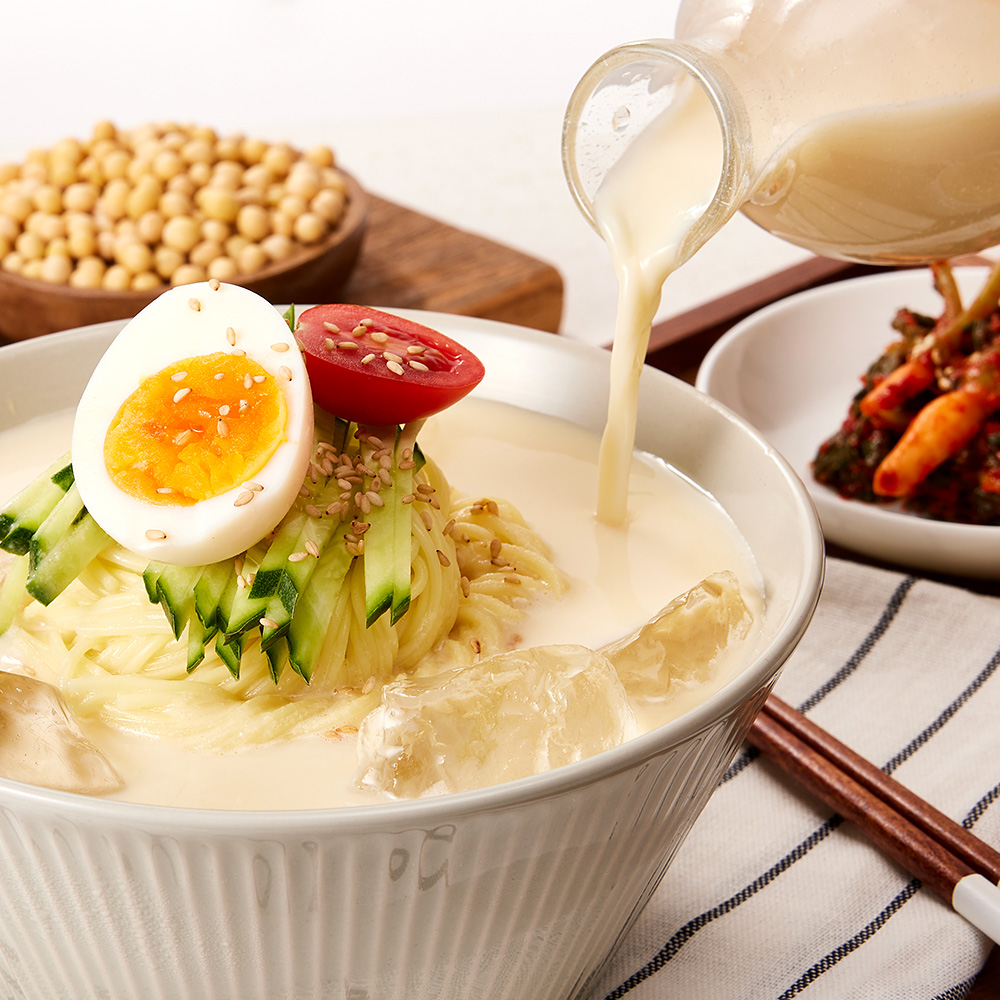 지니쿡 정말진한 콩국수 20인분(서리태 10인분+백태 10인분+치자국수) 콩국수가루 콩물 - 상세 이미지 5