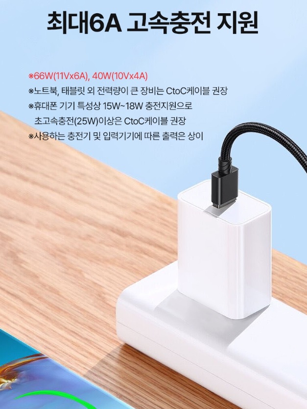 제로텐 듀얼 90도 100W 5A C to C타입 PD 고속 충전 케이블 0.3m 갤럭시 아이폰 이미지 3