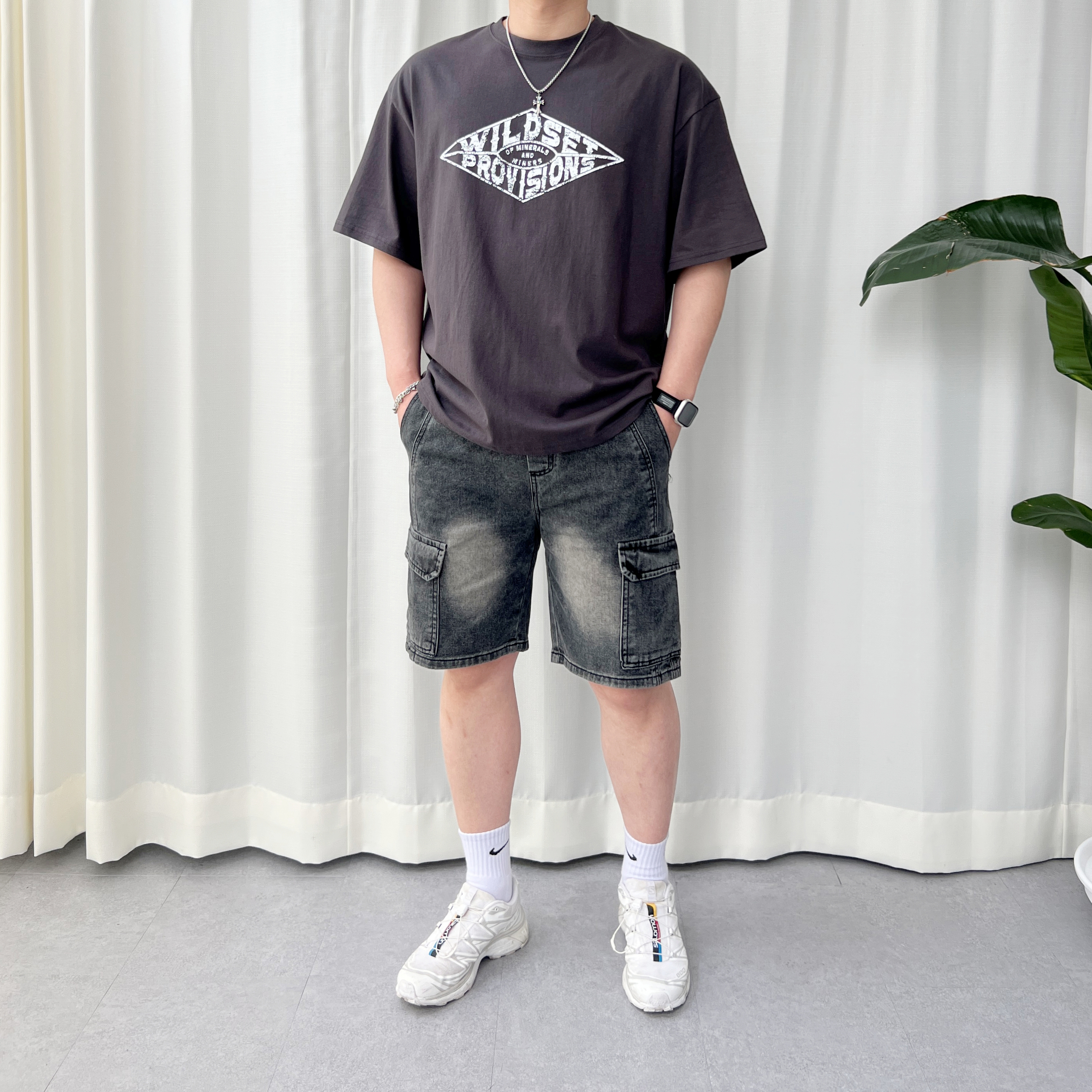 1+1 반타 RG 와일드 로고 박스핏 남자 오버핏 프린팅 반팔티 - 상세 이미지 2
