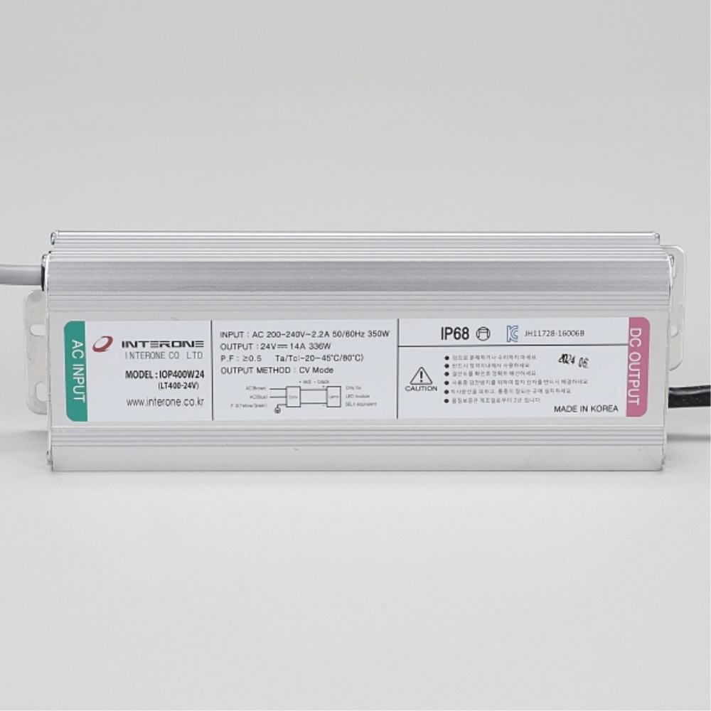 국산 LED 컨버터 SMPS DC24V 400W 방수 안정기 인터원 - 상세 이미지 2