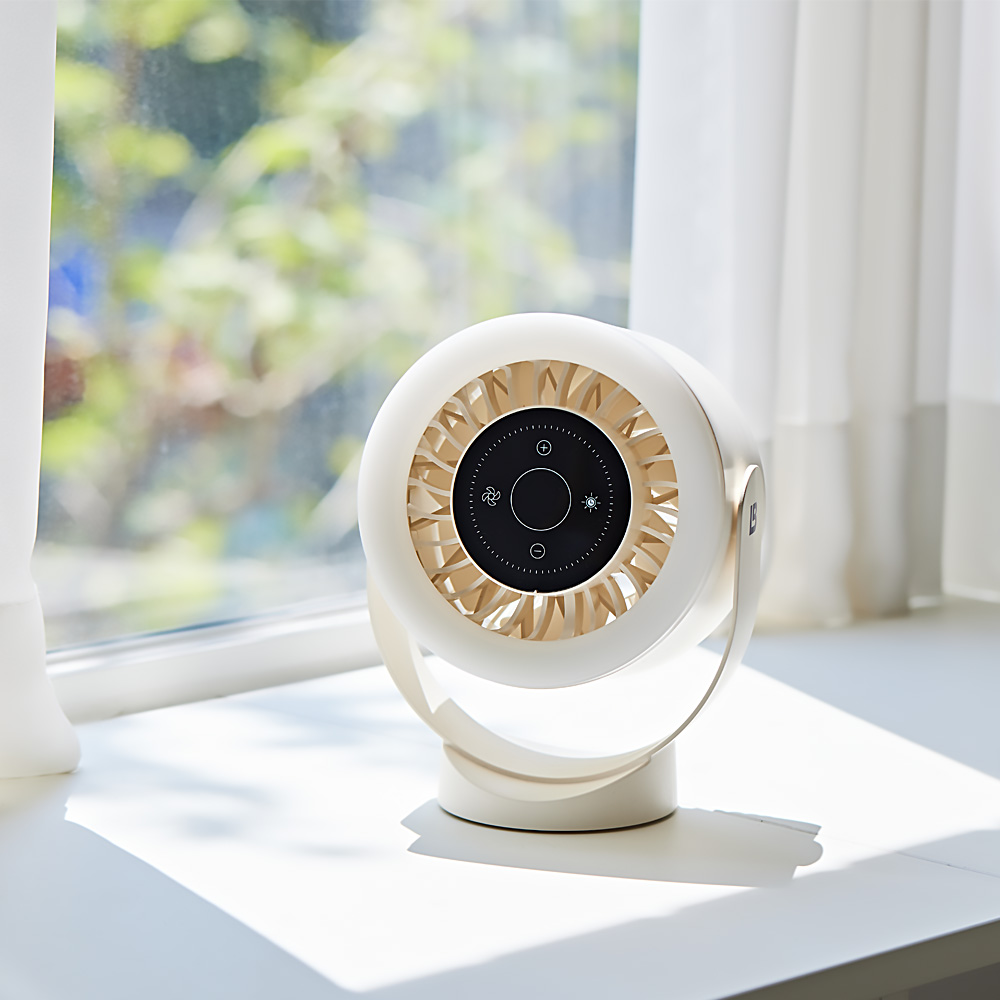 라이브박스 BLDC LED 무드등 책상용 사무실 책상 탁상용 캠핑용 침대 선풍기 써큘레이터
