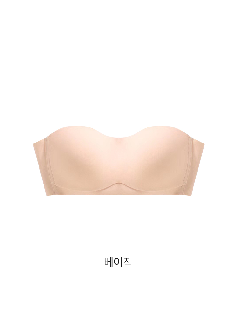 뮤이 착붙 오프숄더 브라 끈없는 브라 여름브라 이미지 6