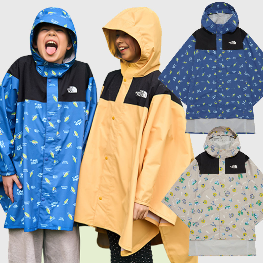노스페이스 키즈 우비 아동 어린이 레인코트 우의 판쵸 NJ2HR21S