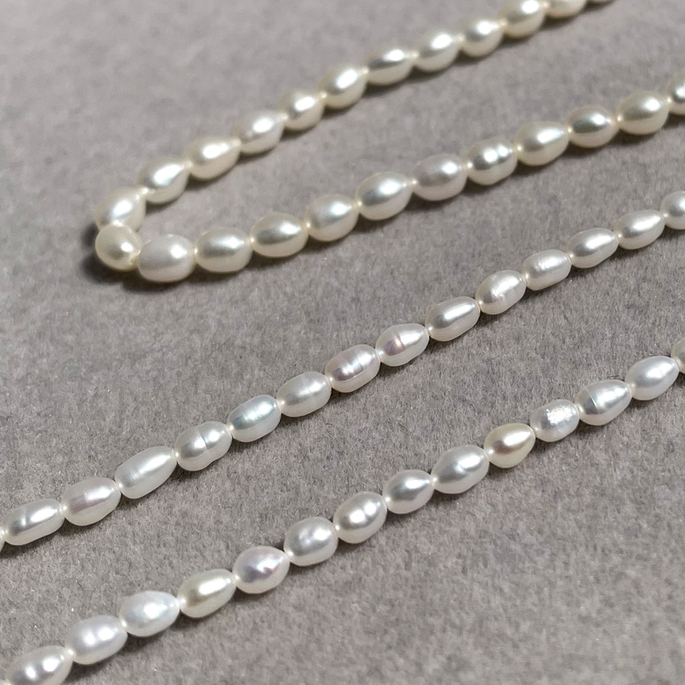 14K 2mm 밥풀 담수 진주 초커 목걸이 레이어드 데일리 - 상세 이미지 5