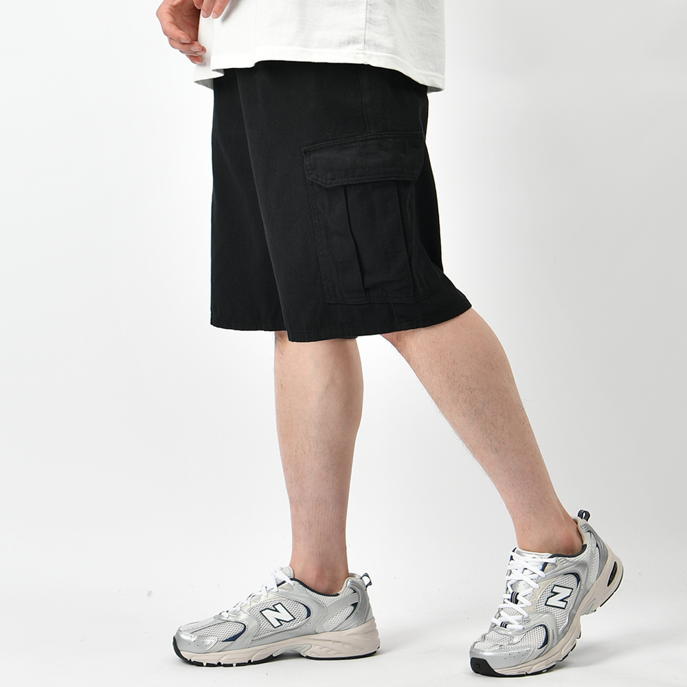 남자반바지 버뮤다팬츠 와이드 면 카고바지 여름 밴딩 6부팬츠 - 상세 이미지 2