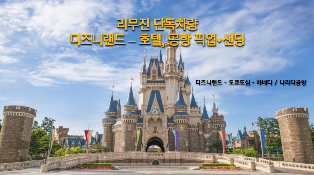 [도쿄 디즈니랜드 픽업/샌딩] 일본 도쿄23구 도쿄시내,하네다/나리타공항-디즈니랜드 이동 서비스(단독차량,정식업체)