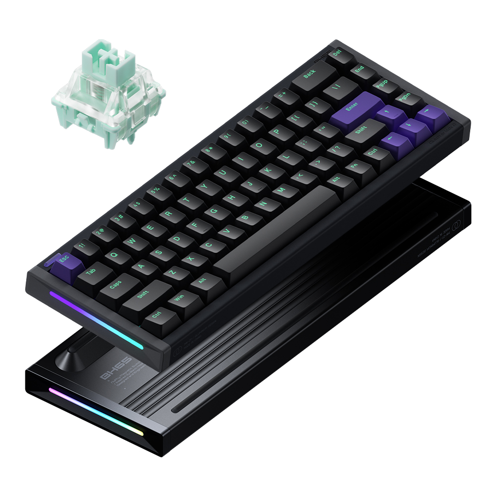 NUPHY BH65 기계식키보드 래피드 트리거 자석축 게이밍 풀 알루미늄 다크매터, 마그네틱축 Jade Gaming - 메인 이미지
