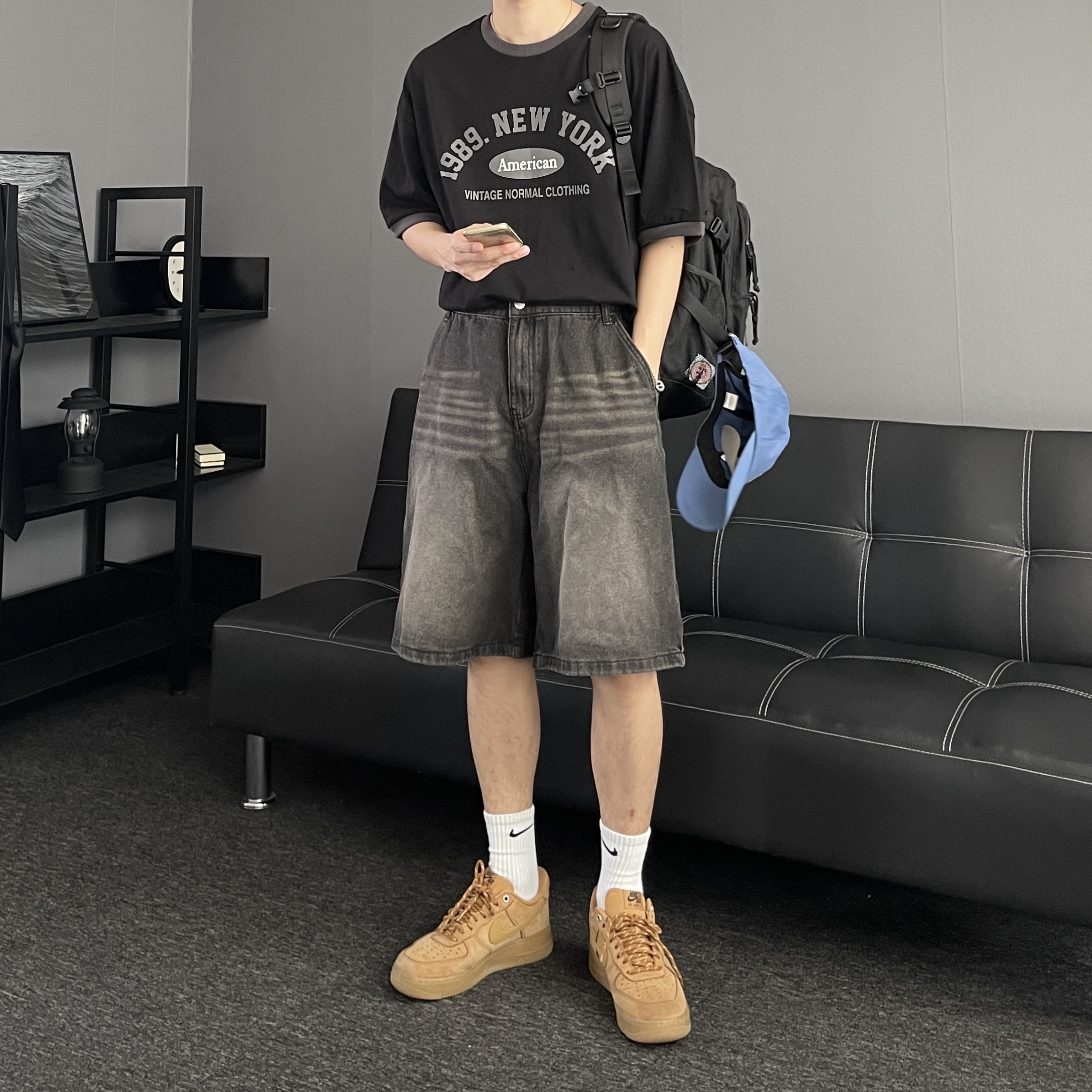 오버핏반팔티 레터링티셔츠 남자링거티 이미지 8