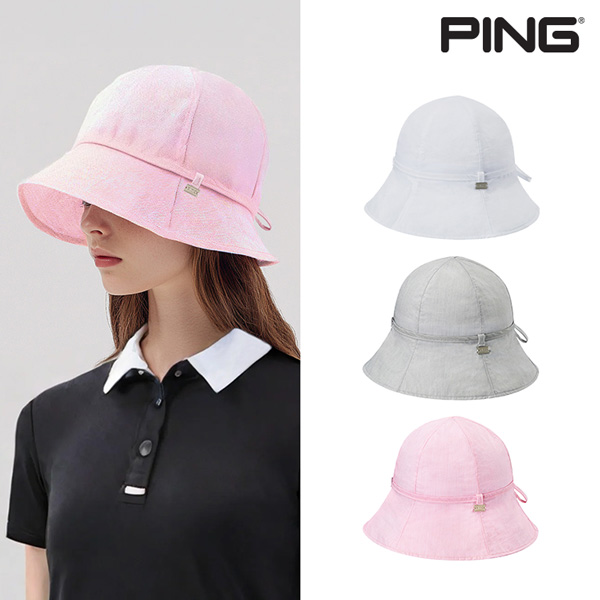 핑 여성 튤립 버킷햇 골프모자