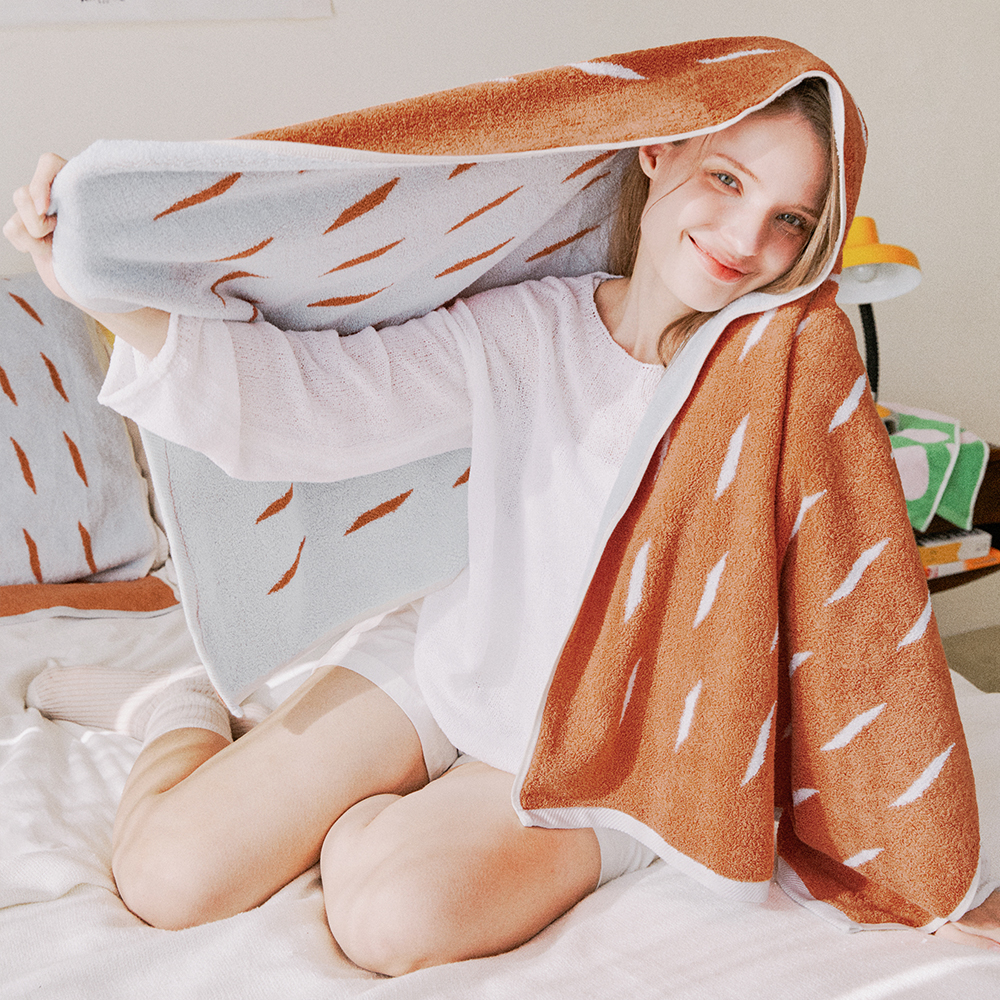 킨제네라 햇살 Twinkly 고급 면소재 40수 목욕타월 530g 1장 70x140 결혼식 돌잔치 수건답례품 - 상세 이미지 2