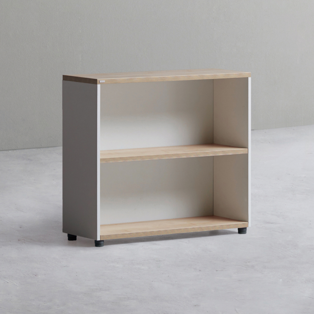데스커 800폭 목제책장 오픈형 800x290x720mm, 2단, 메이플+화이트 - 상품 이미지